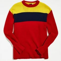 Top 10 👍 Urban Renewal Men's Vintage Sears Colorblock Crew Neck Sweater Assorted 🧨