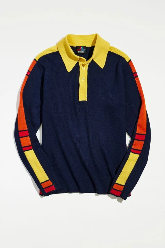 Wholesale ๐ Urban Renewal Men's Vintage Contrast Collar Polo Sweater Assorted ๐งจ