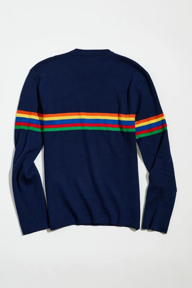 Deals ๐งจ Urban Renewal Men's Vintage Meister Rainbow Stripe Crew Neck Sweater Assorted ๐ - Image 4