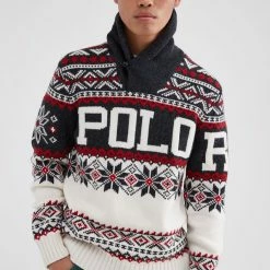 Cheapest ⌛ Men's Polo Ralph Lauren Turtleneck Sweater Black Multi 👏