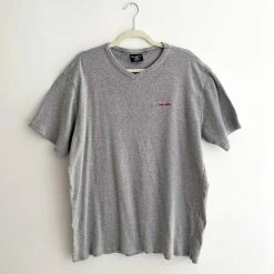 Budget ✨ Men's Vintage Y2K Polo Ralph Lauren Thermal V Neck Tee Grey 🧨